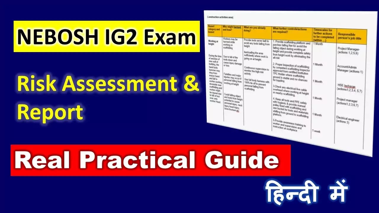 How To Prepare NEBOSH IG2 Practical Assessment