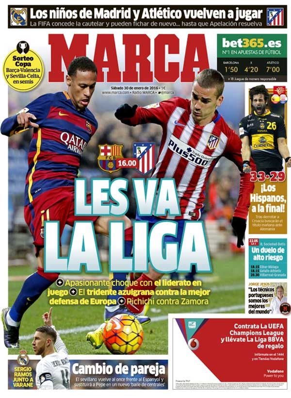 FC Barcelona-Atlético, Marca: "Les va la Liga"