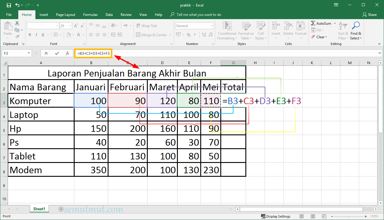 Cara Membuat Tabel Di Excel Berwarna Otomatis Mudah SemutImut