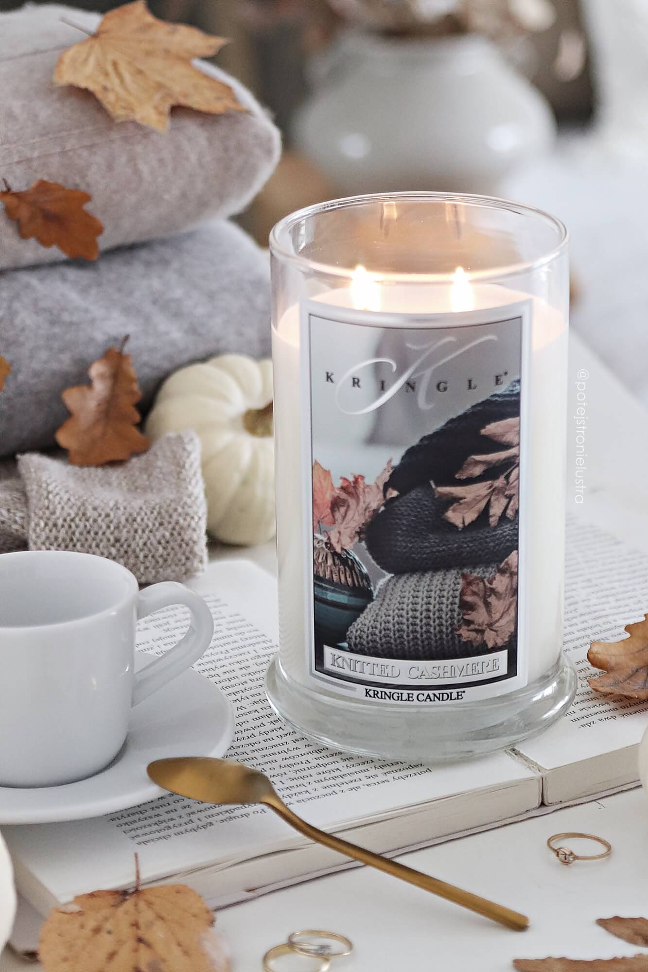Kringle Candle Knitted Cashmere ciepło kaszmirowego swetra i chłód