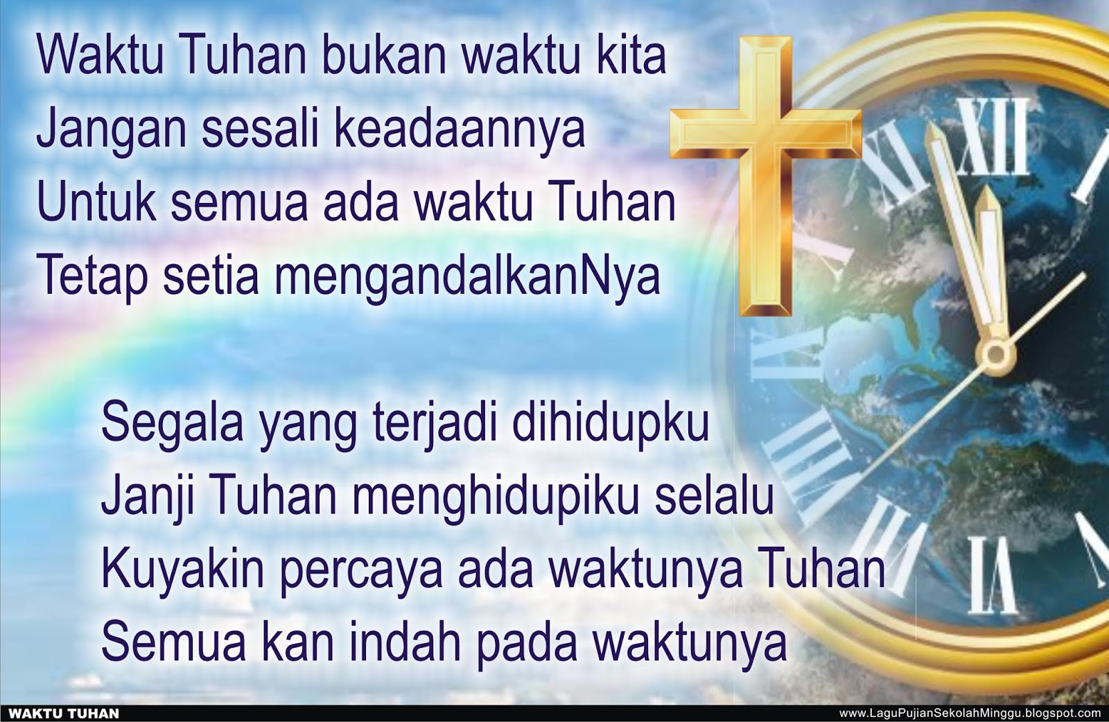 Lirik Lagu Pujian Rohani Kristen Sekolah Minggu Gereja Tuhan Yesus Waktu Tuhan