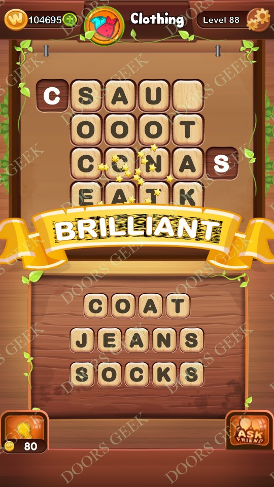 Word Bright Level 88 Answers Doors Geek