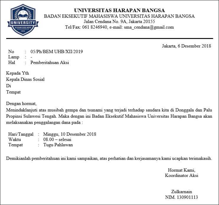 Contoh Surat Dinas Brainly Ruang Sipil