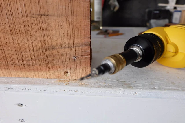 pilot drilling countersink holes for assembly