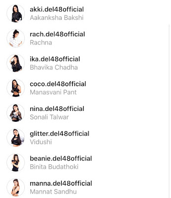 Unconfirmed DEL48 members Instagram accounts leaked