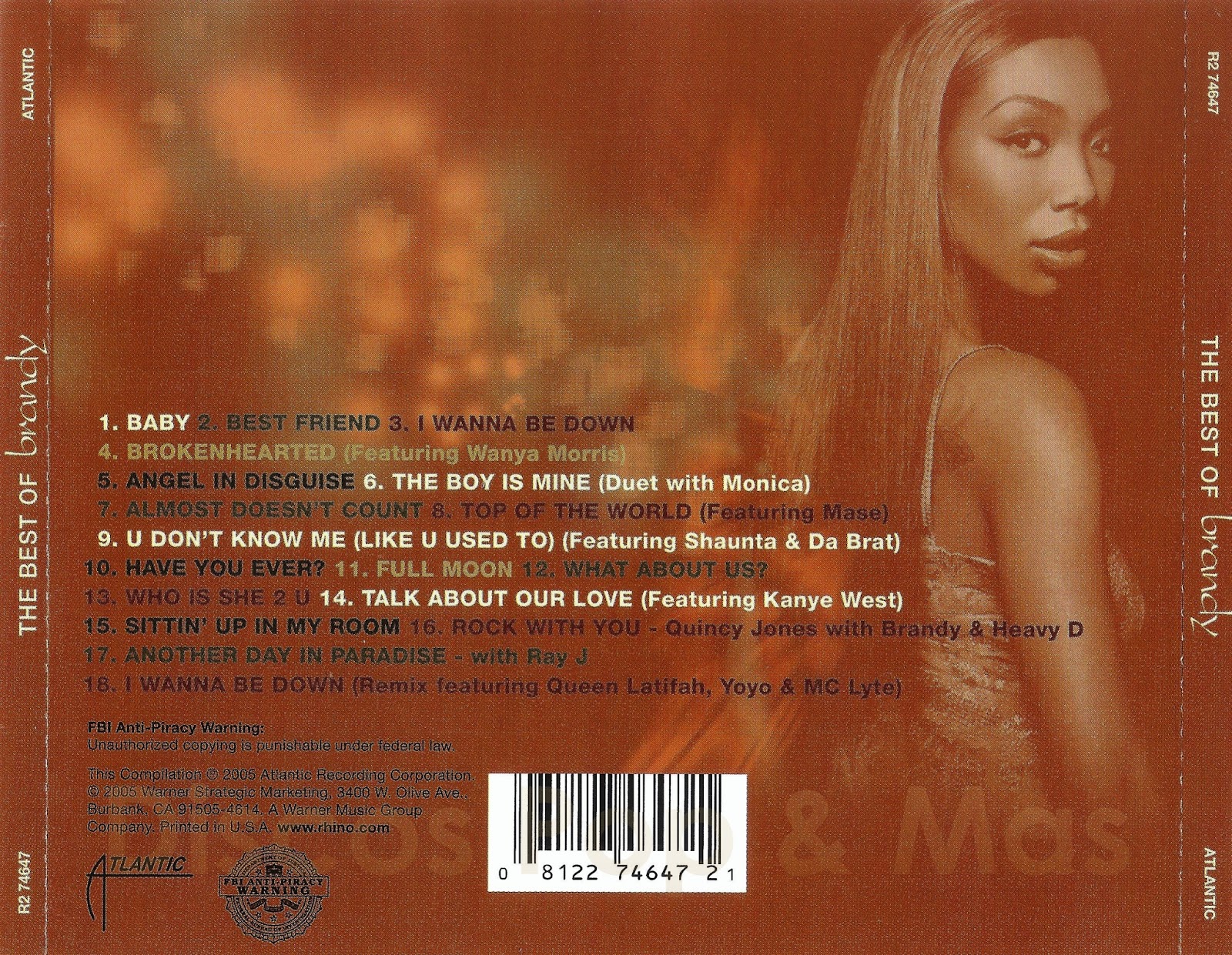 Discos Pop & Mas Brandy The Best of Brandy