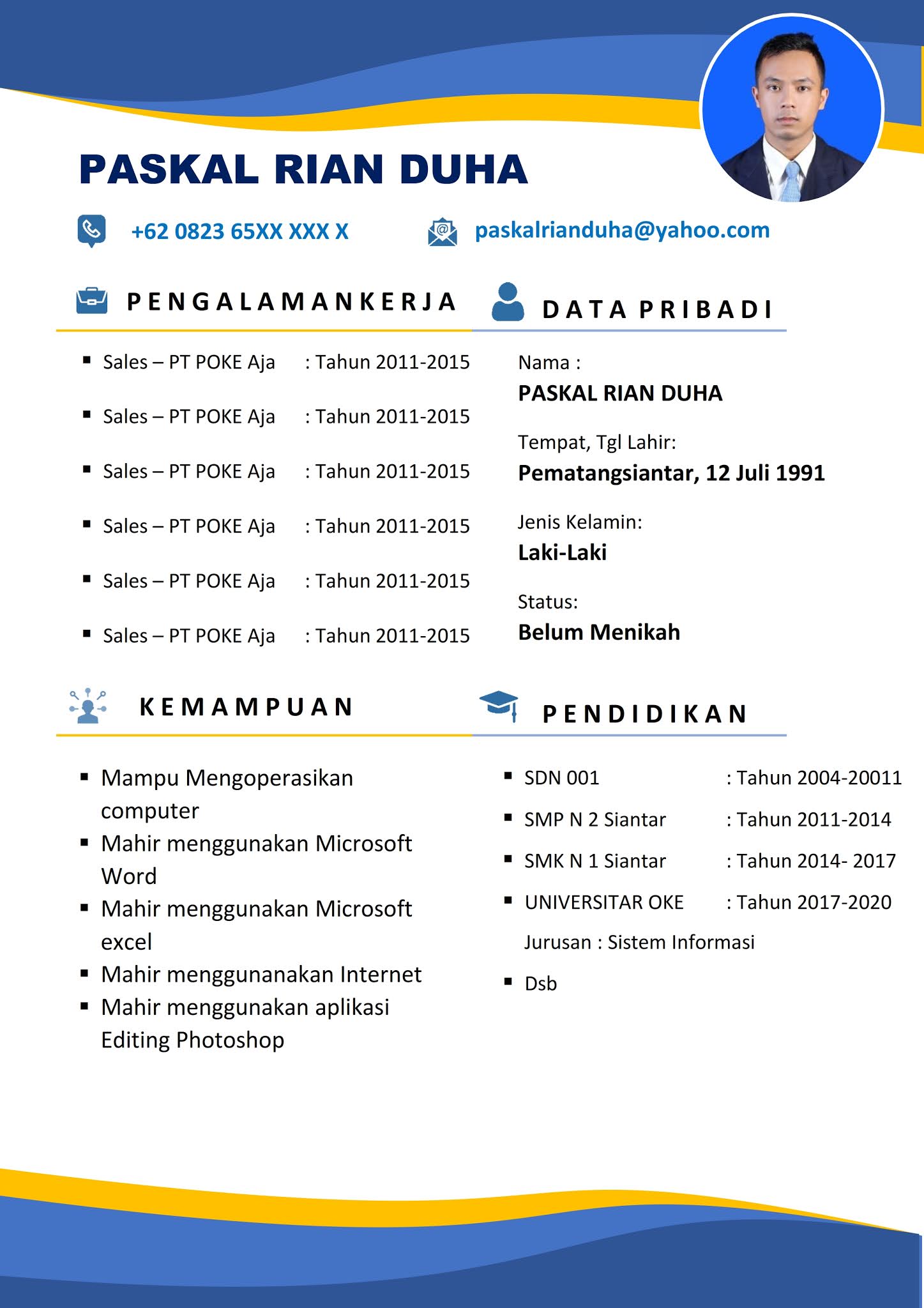 Curriculum vitae example image