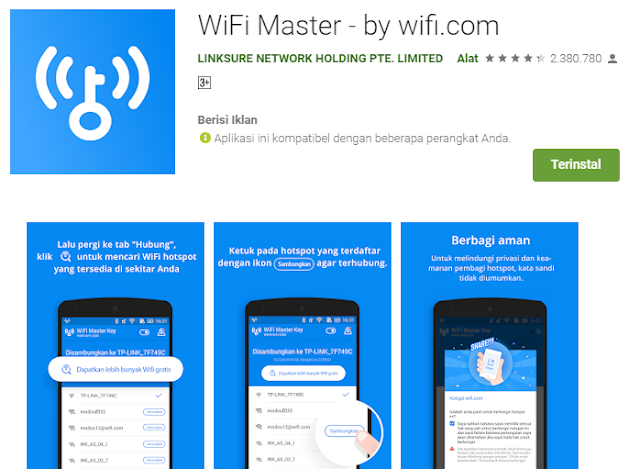 Download Wifi Master Key untuk Mendapatkan Password Wifi