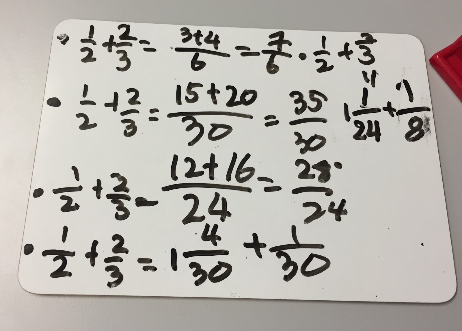 Enquiry Based Maths Visual Numerical Add Subtract Fractions Strategies