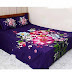 Double King Size Cotton Bed Sheet with Matching 2 Pillow Covers - Multicolor