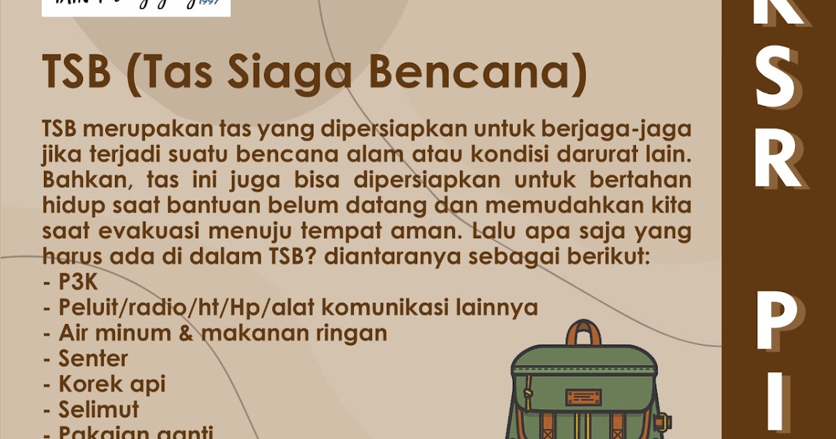 Apa itu Tas Siaga Bencana?