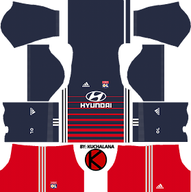 Olympique Lyonnais Kits 2017/2018 - Dream League Soccer