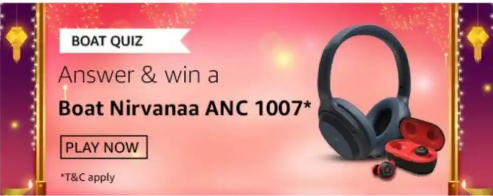 The Boat 441 Truly wireless earphones has a Bluetooth range of up to ______ meters. Amazon BOAT QUIZ Answer And Win a Boat Nirvanaa ANC 1007.
