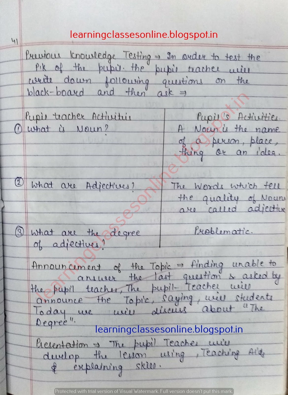 lesson plan for english class 2 cbse,