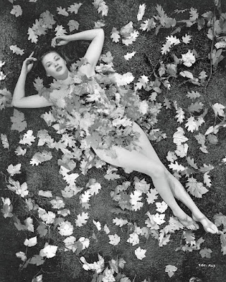 Yvonne DeCarlo and leaves