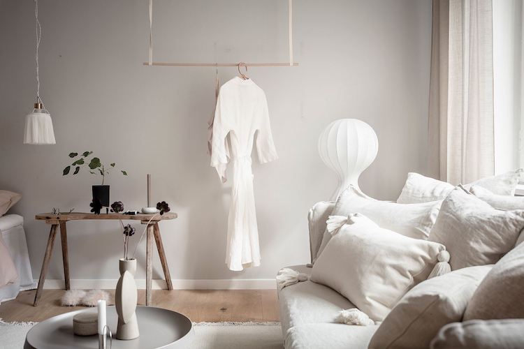White and The perfect Light In A Small Swedish Studio