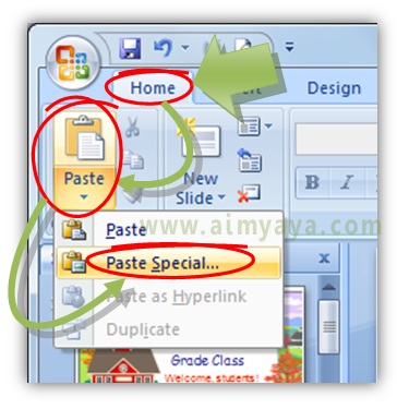  Gambar:  paste tabel dari hasil copy di microsoft excel