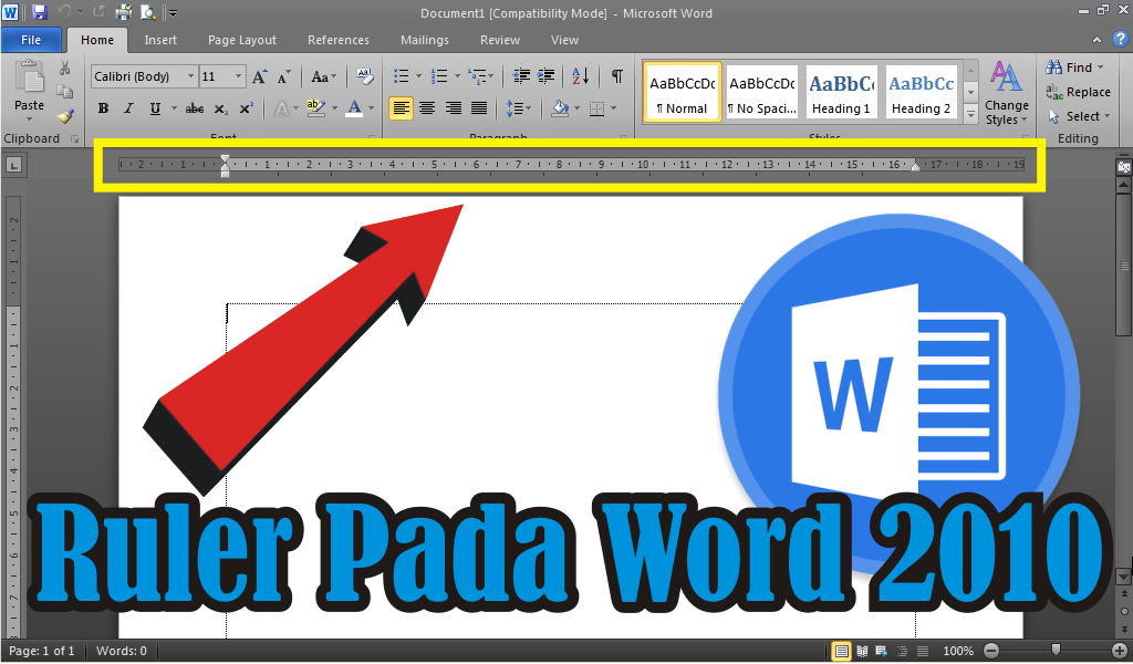 Cara Menampilkan Ruler atau Mistar di Microsoft Word 2010 Tutorial