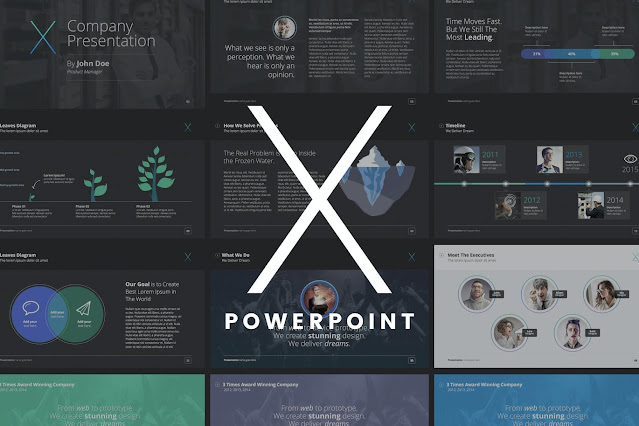 Download The X Note - Powerpoint Template Gratis!