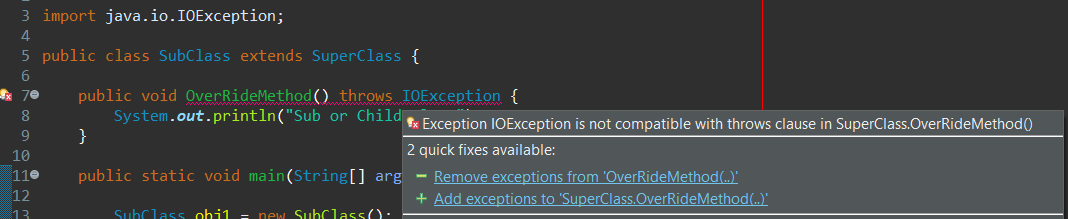 Method Overriding in Java with examples and Rules | covariant return type