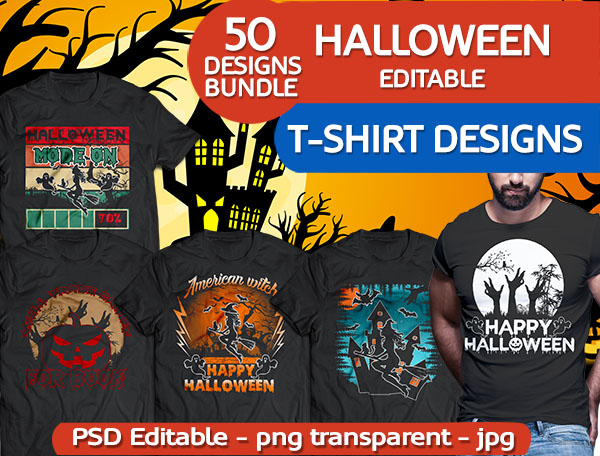 halloween tshirt design bundle