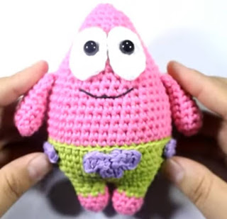 PATRON GRATIS PATRICIO | BOB ESPONJA AMIGURUMI 44419