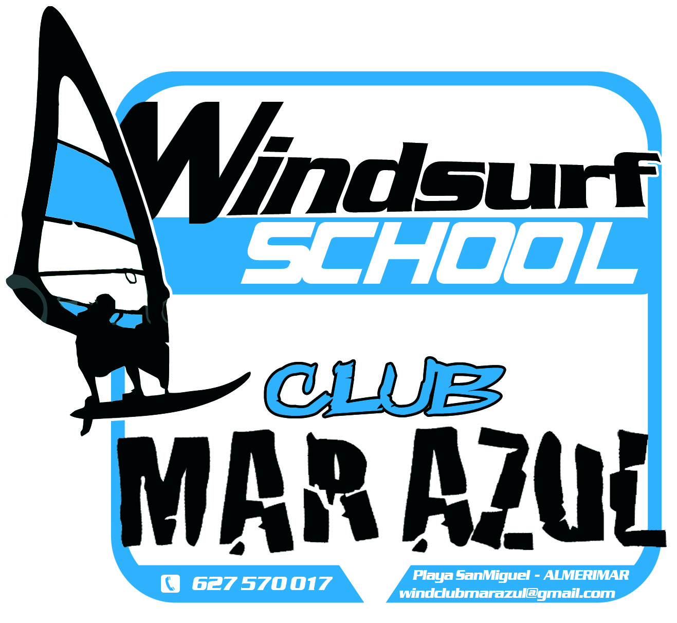 club windsurf & kite Mar Azul Logo Escuela Mar Azul "windsurfing"