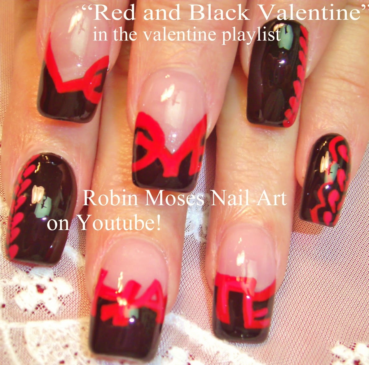 Nail Art by Robin Moses "nail art" "valentine's day nail art