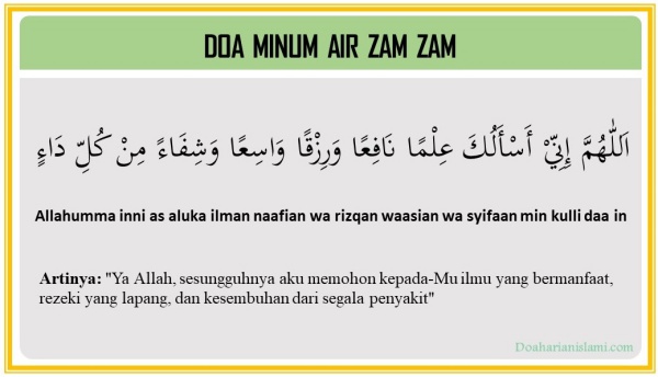DOA MINUM AIR ZAM-ZAM (Rumi) • AKU ISLAM