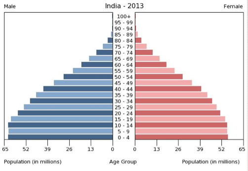 Wie Oft Passt Deutschland In Indien Hätten Sie gewusst,?: Bevölkerungspyramiden im Vergleich