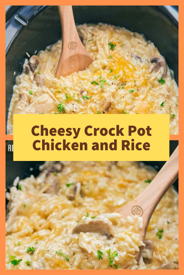 Cheesy Crock Pot Chicken and Rice