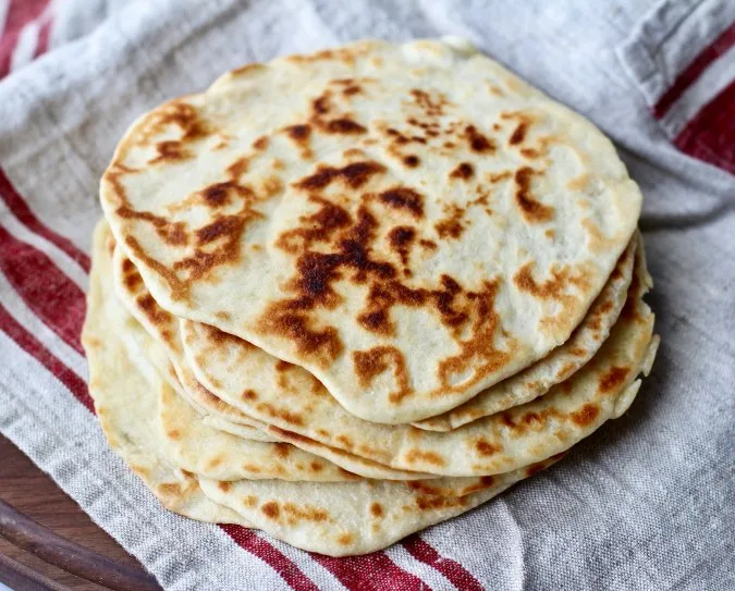 Sourdough and Greek Yogurt Flatbread Karen's Kitchen Stories