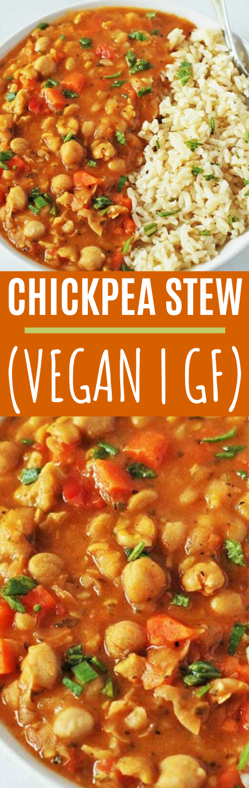 Chickpea Stew (Vegan, Gluten-free) #vegan #recipes #dinner #meatless #comfortfood