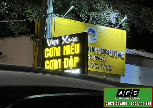 Dự án thi công Bảng hiệu Chữ nổi Cơm Niêu Phú Quốc