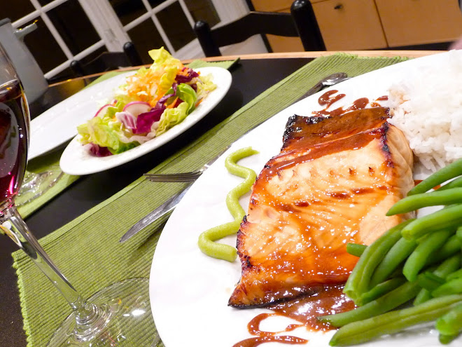 Salmon Filet with Soy~Honey~Lime Sauce & Wasabi