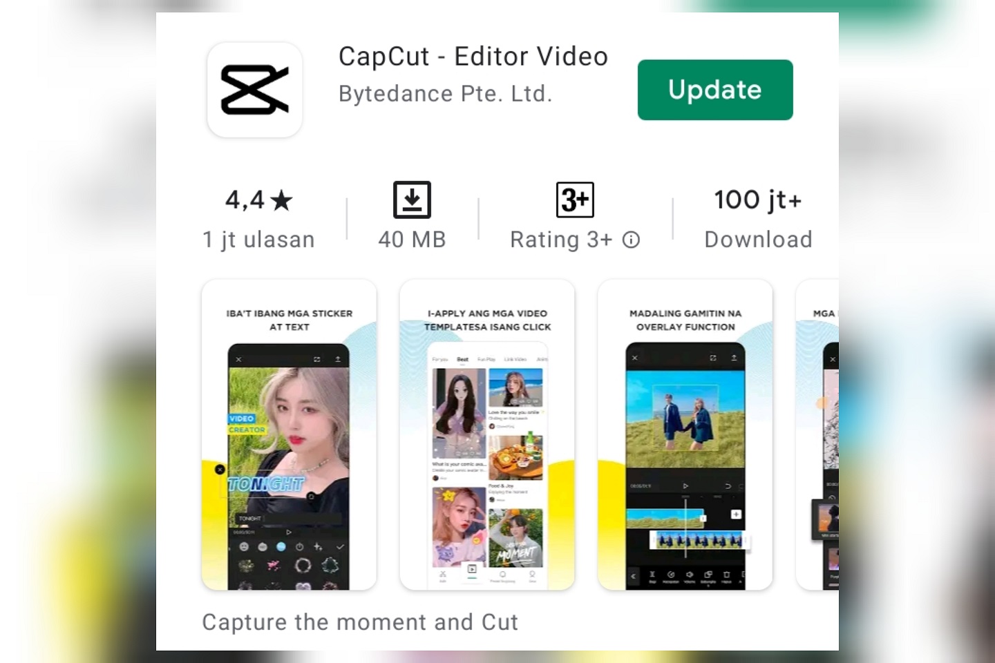 cara update capcut di iphone