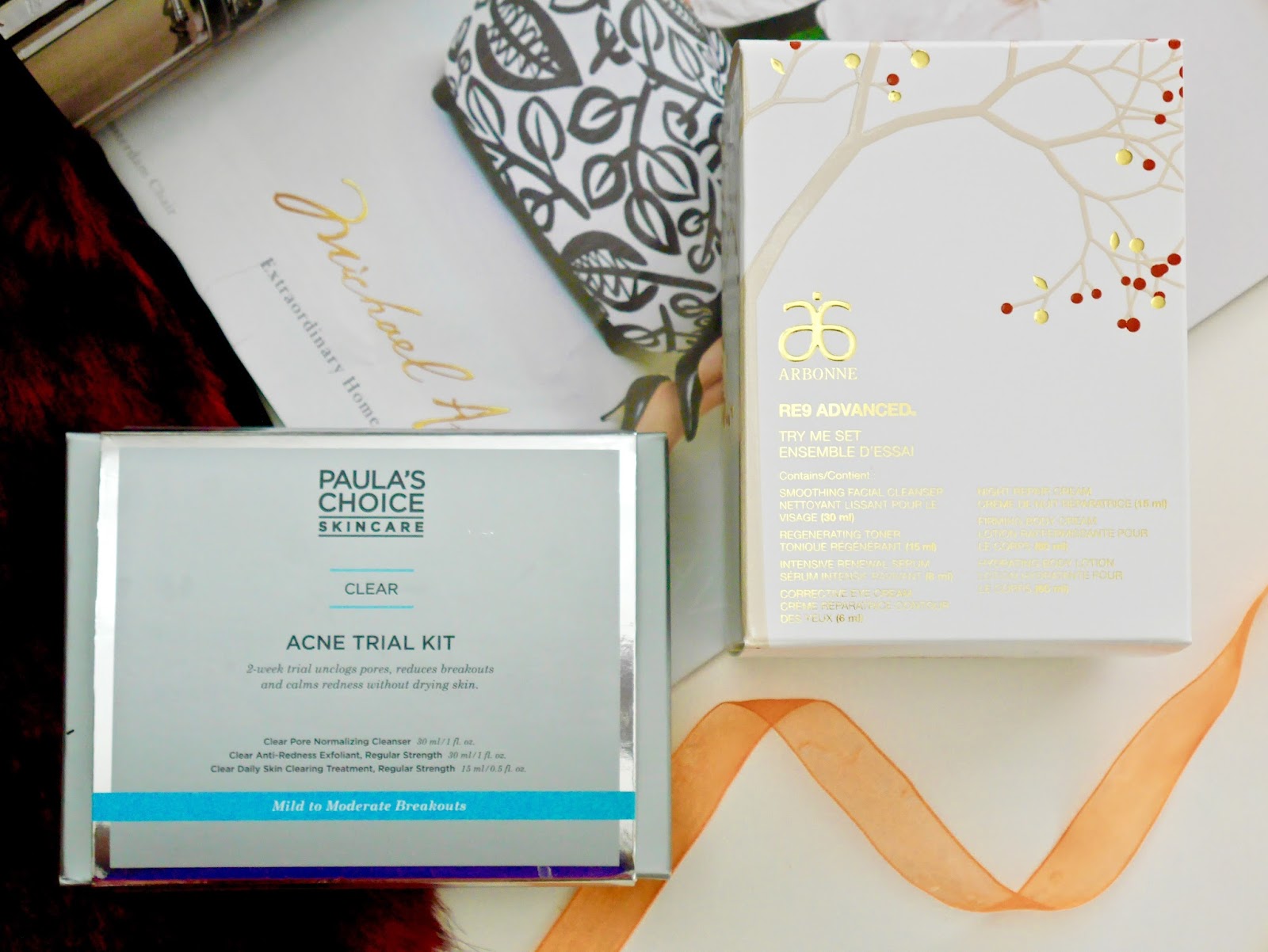 Arbonne RE9 Skincare Try Me Kit, Paula's Choice CLEAR Acne Trial Kit beauty, skincare, Canadian beauty,