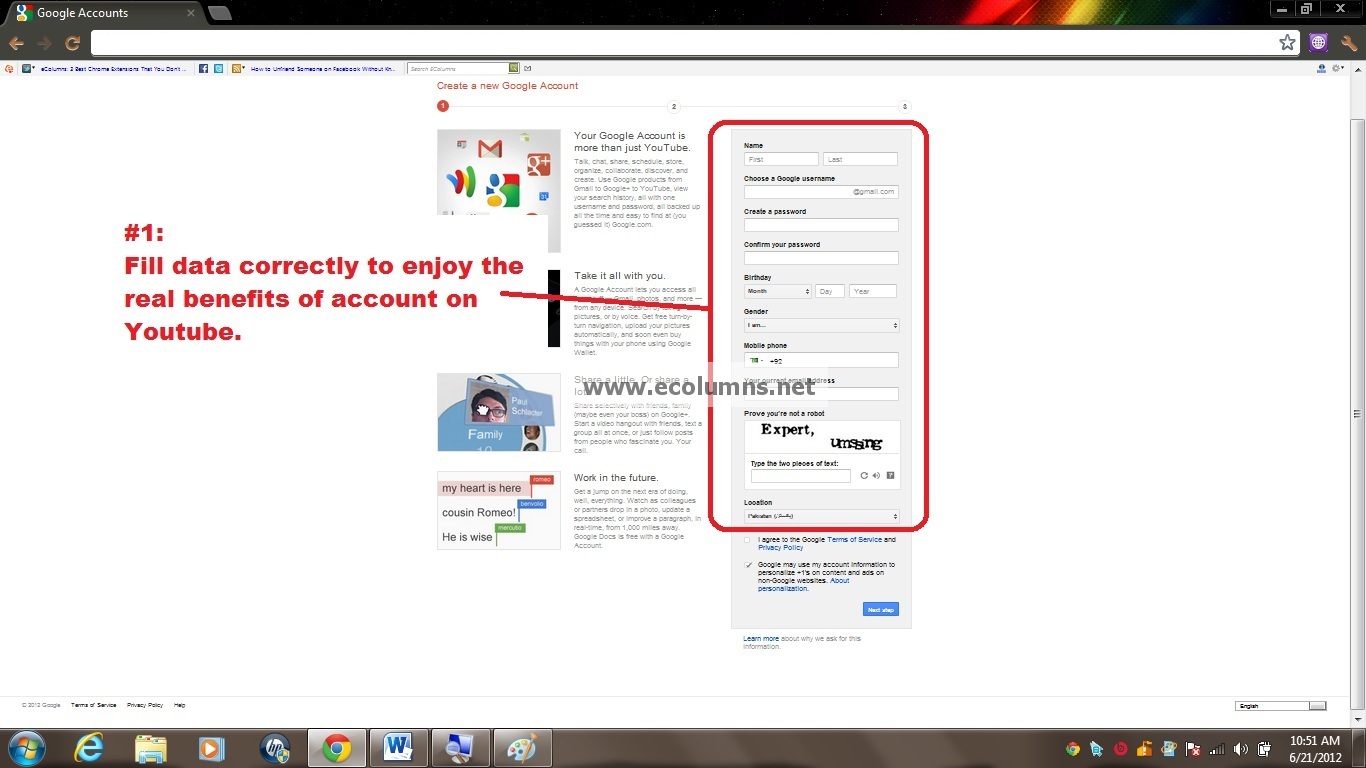 How to Create Youtube Account in 6 Steps eColumns Columns on