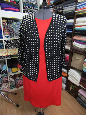 Simplicity 7106 Cherry Red Ponte Knit Princess Seam Sheath Dress www.sewplus.blogspot.com