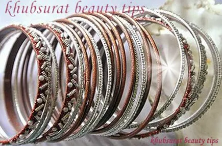 Silver and red bangles for brides 2014