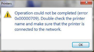 cara cepat mengatasi error 0x00000709 printer can't set default