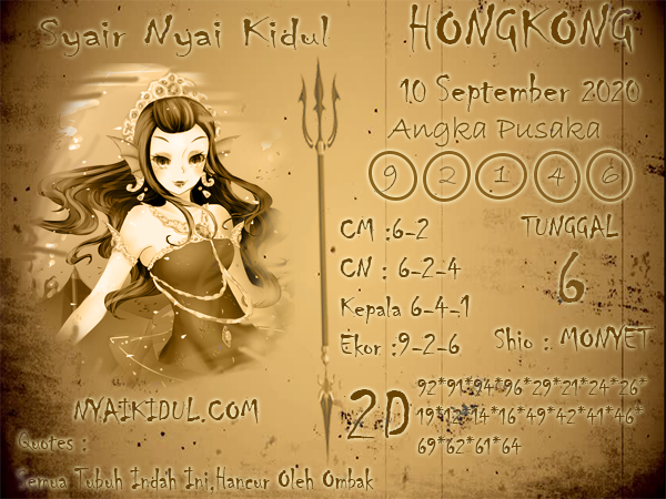 Syair Nyai Hongkong 10 September 2020