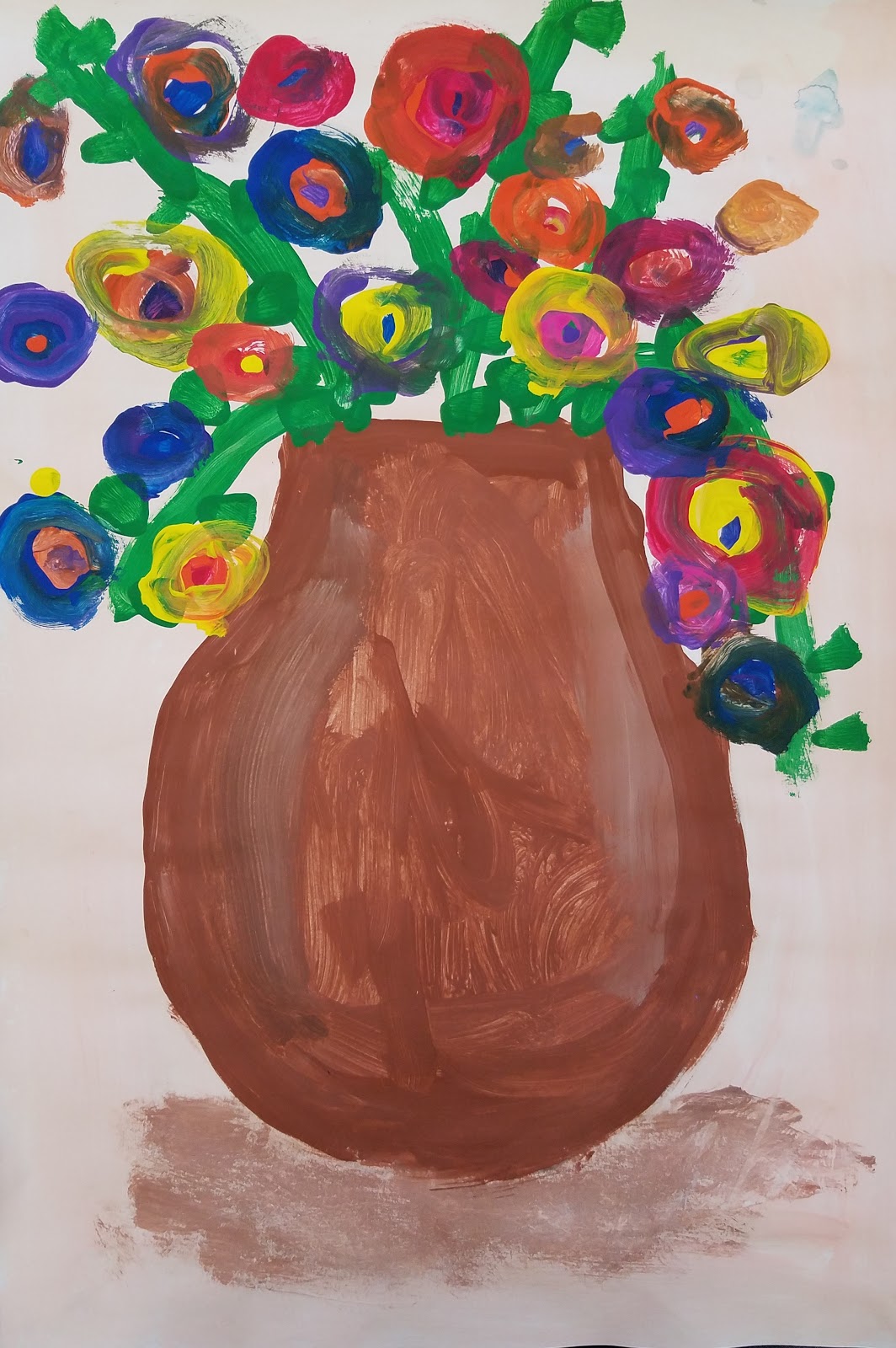Crazy Busy Art Room: Concentric Circle Flower Bouquets