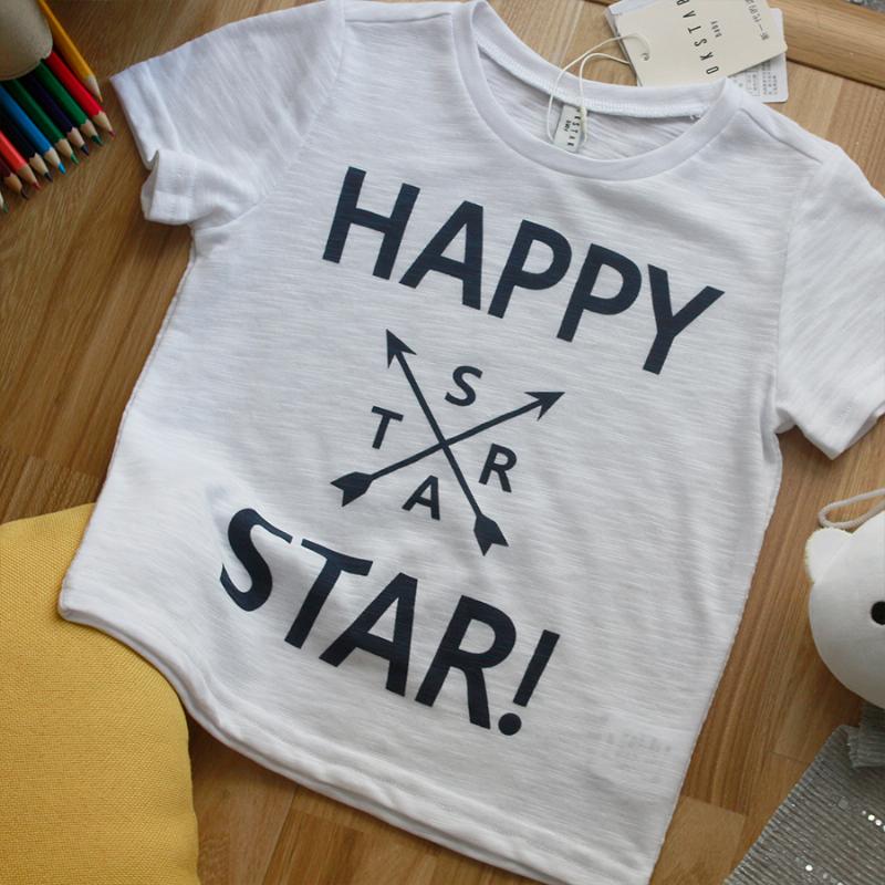 Áo Thun Tay Ngắn In Chữ - Bé 3-13 tuổi - Thương Hiệu : OkStar 153689 9 3 573