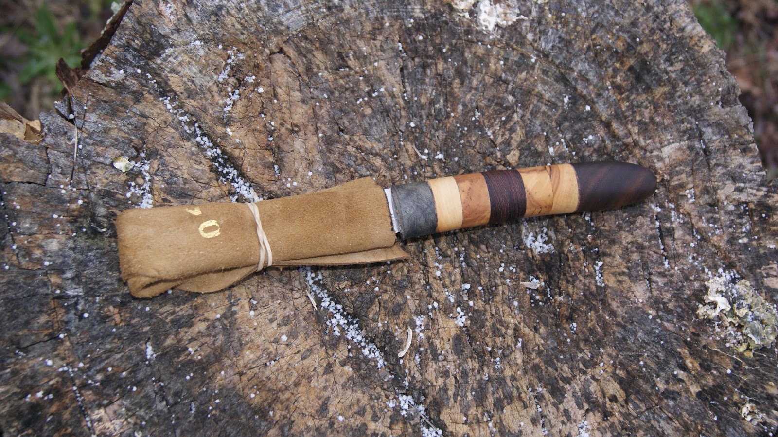 Knife Wonder Multi wood handle on Mora knife blank