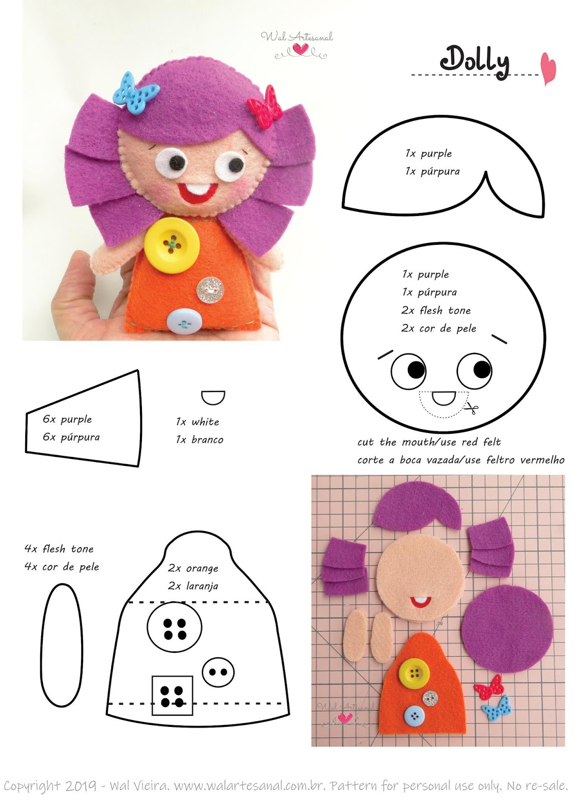 Molde Artesanal Digital Dolly Toy Story Molde Gratuito!