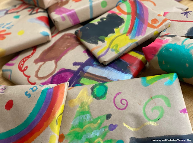 Make your own Christmas Wrapping Paper - Christmas ideas for kids
