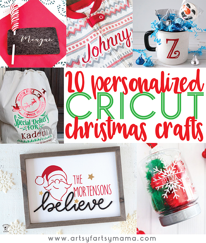 20+ Personalized Cricut Christmas Crafts artsyfartsy mama