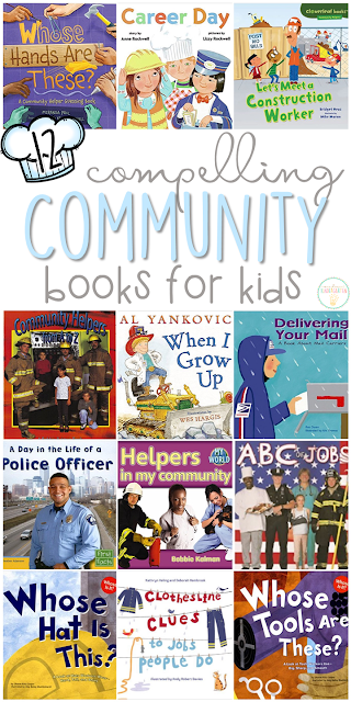 If you are planning a community theme for your classroom or homeschool, you’ll definitely want to check out these great community helper picture books! Lots of great titles and ideas for incorporating comprehension and writing skills too.