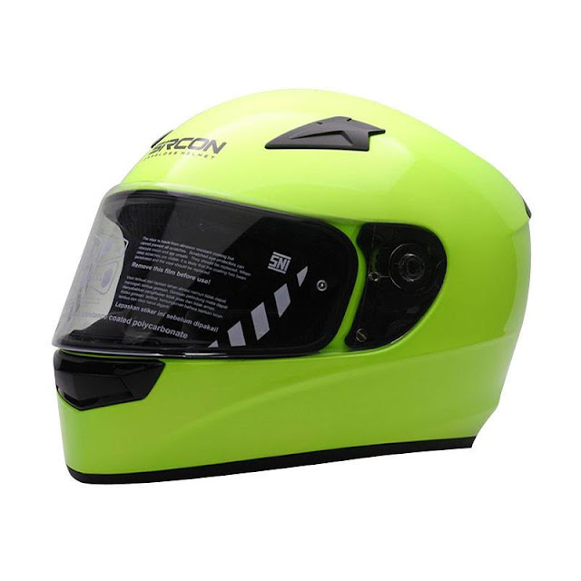 Helm Cargloss Sircon VR FP Full Face - Yellow Tampak Samping